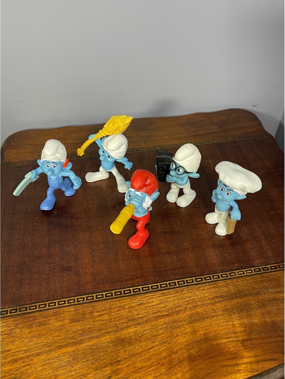 Vintage The Smurfs PVC Figure Set - 5 Collectible Smurf Characters
